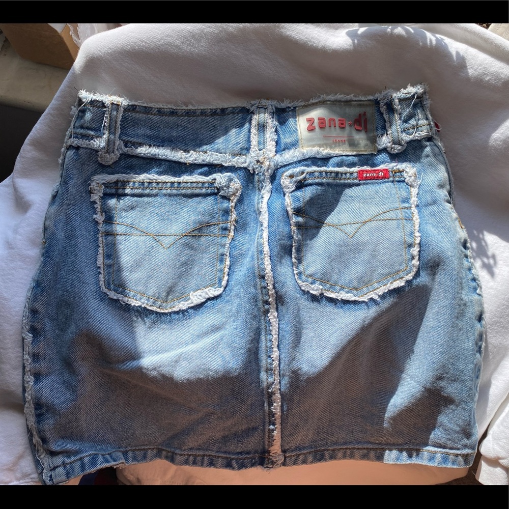 Vintage Y2K Zana Di Denim mini skirt 25” - Picture 2 of 5